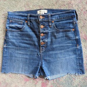 Madewell 11" High Rise Skinny Denim Shorts